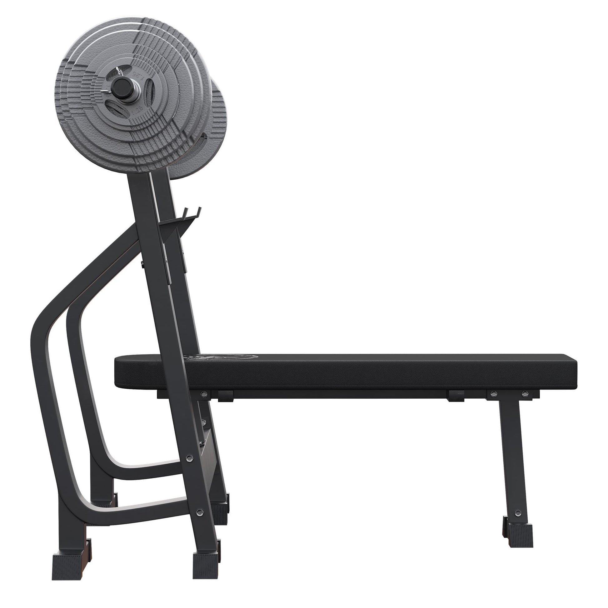 Banc de musculation avec support et set d'haltères olympiques 130 kg - Gorilla Sports France