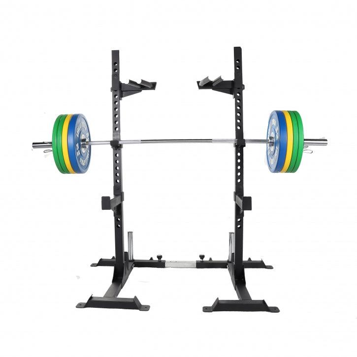 Rack à squats avec set d'haltères olympiques 140 kg - Gorilla Sports France