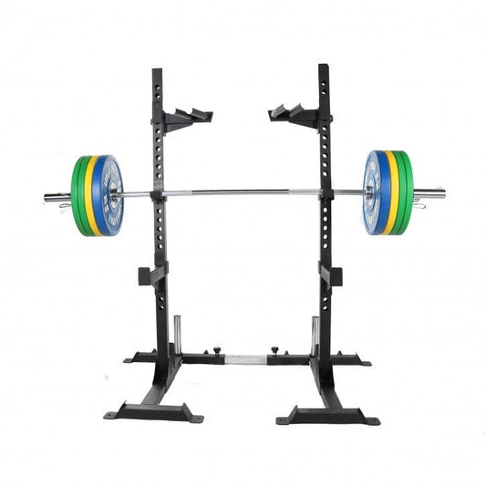 Rack à squats avec set d'haltères olympiques 140 kg - Gorilla Sports France