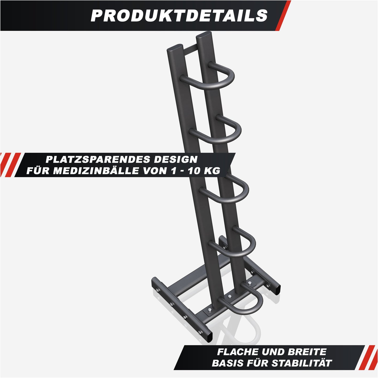 Lot de 5 médecines ball avec rack de rangement