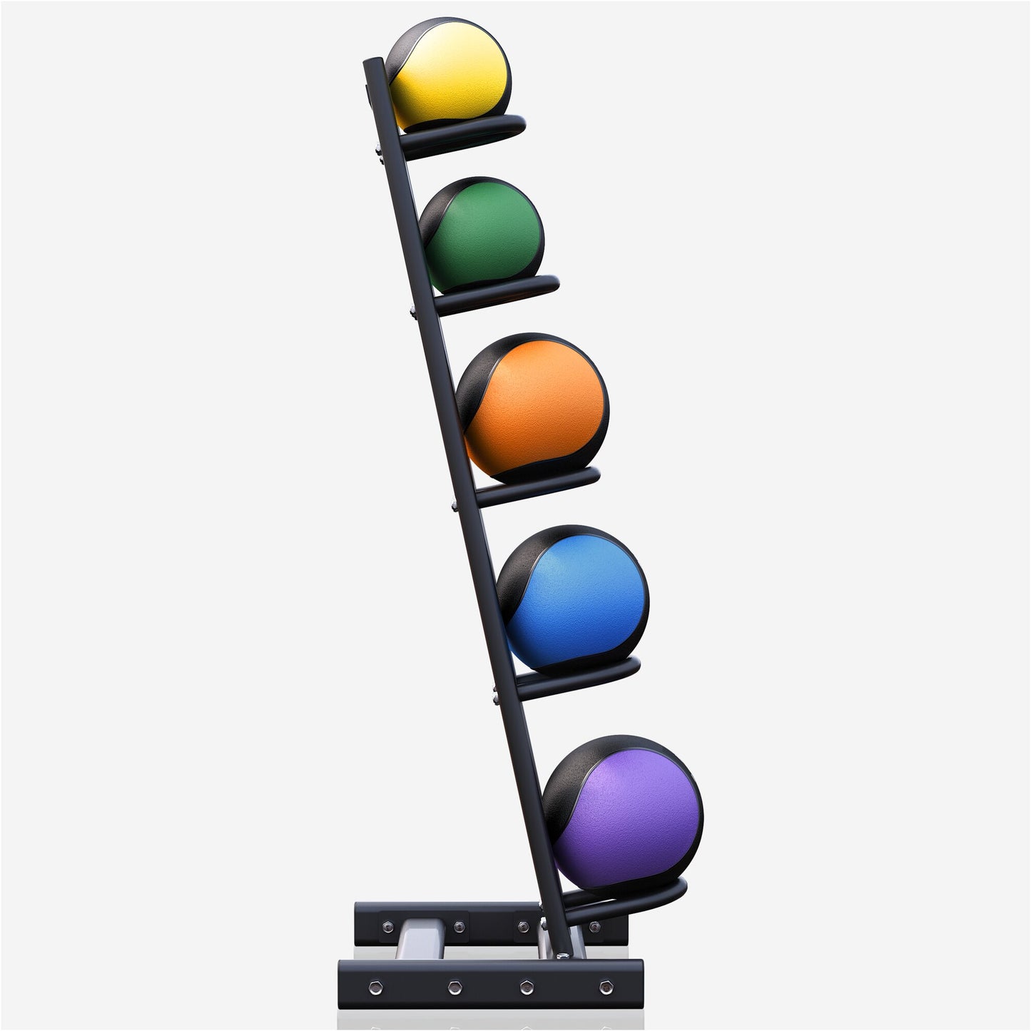 Lot de 5 médecines ball avec rack de rangement