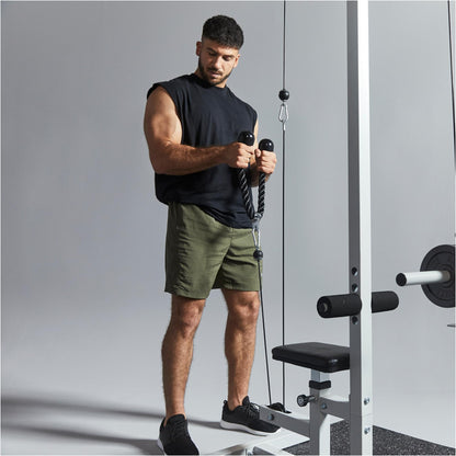 Set de traction (corde en nylon, double poignée d'aviron) - Gorilla Sports France
