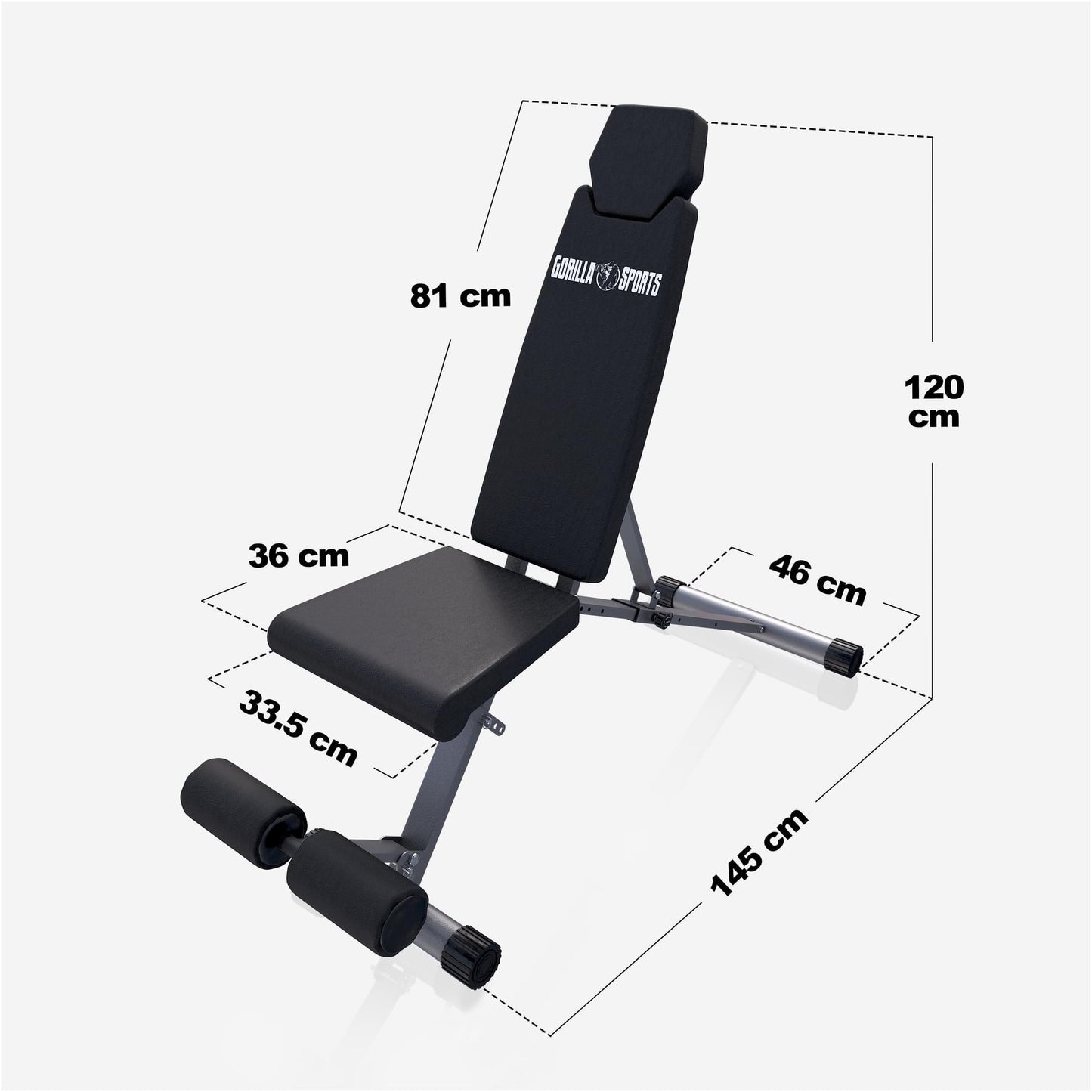 Banc de musculation réglable - Gorilla Sports France