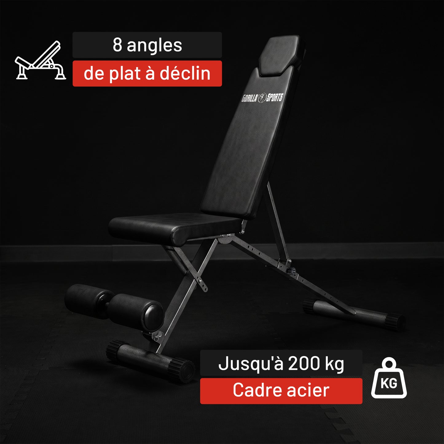 Banc de musculation pliable