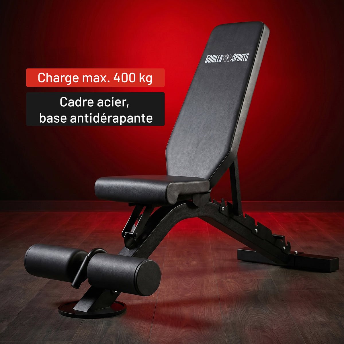 Banc de musculation réglable - Dossier inclinable
