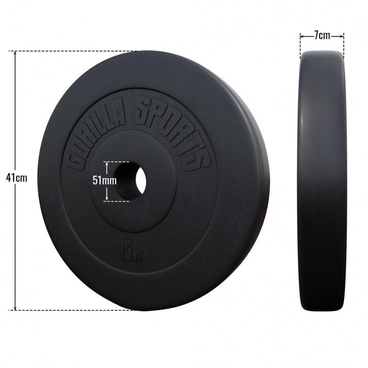 Disque olympique en plastique 50/51mm - Gorilla Sports France