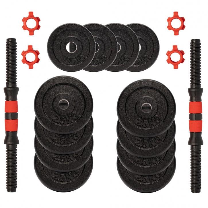 Set d'haltères en fonte - Gorilla Sports France