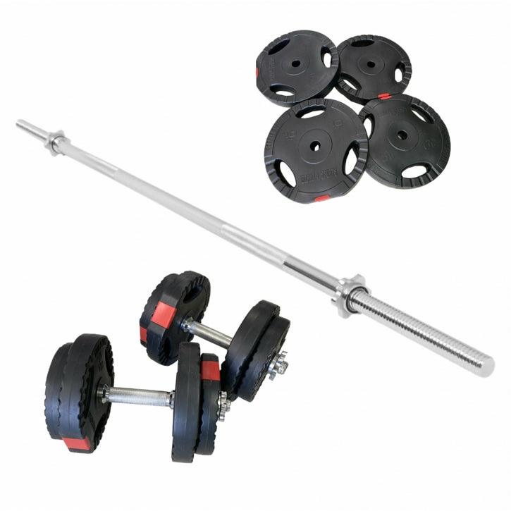 Set d’haltères en plastique avec grip - Gorilla Sports France