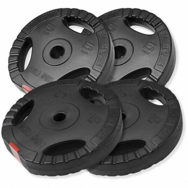 Set d’haltères en plastique avec grip - Gorilla Sports France