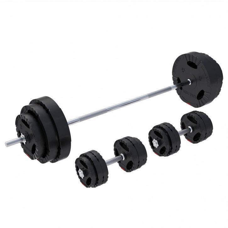 Set d’haltères en plastique avec grip - Gorilla Sports France