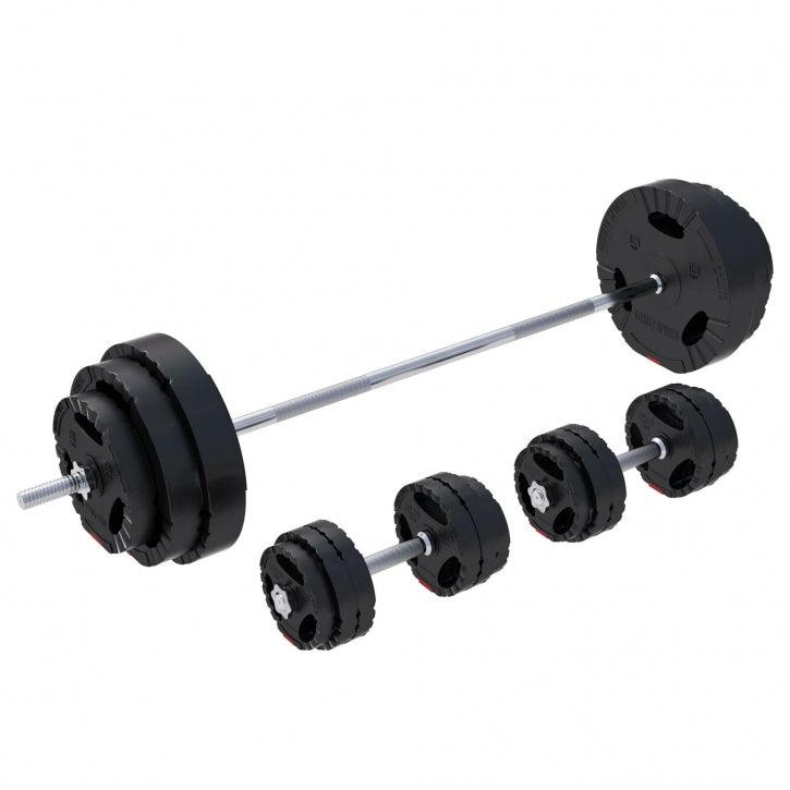 Set d’haltères en plastique avec grip - Gorilla Sports France