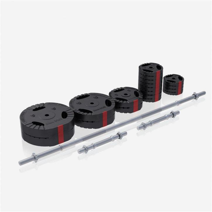 Set d’haltères en plastique avec grip - Gorilla Sports France