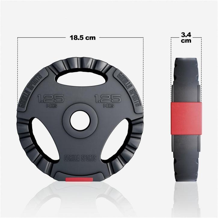 Set d’haltères en plastique avec grip - Gorilla Sports France
