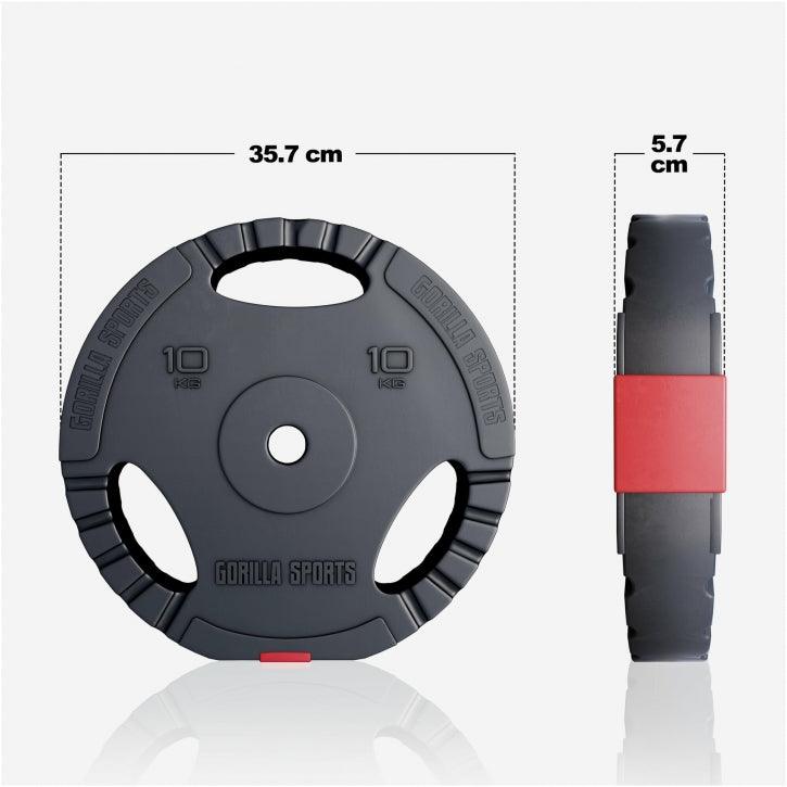 Set d’haltères en plastique avec grip - Gorilla Sports France