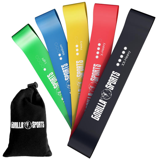 Set de bandes de résistance avec sac de transport - Gorilla Sports France