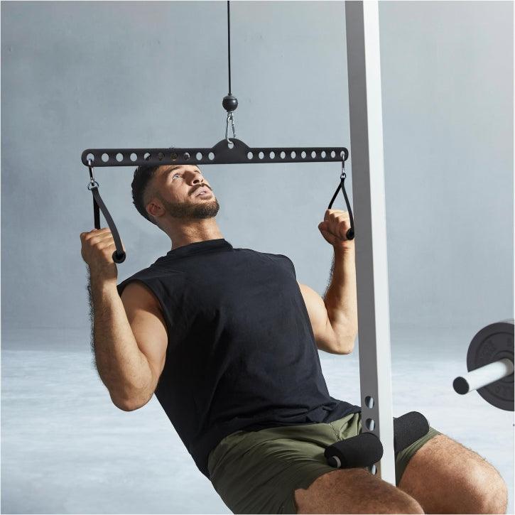 Barre De Traction Courte 48cm Pour Poulie - Poignée Ergonomique EVA - Musculation Biceps/Triceps/Dos - 7