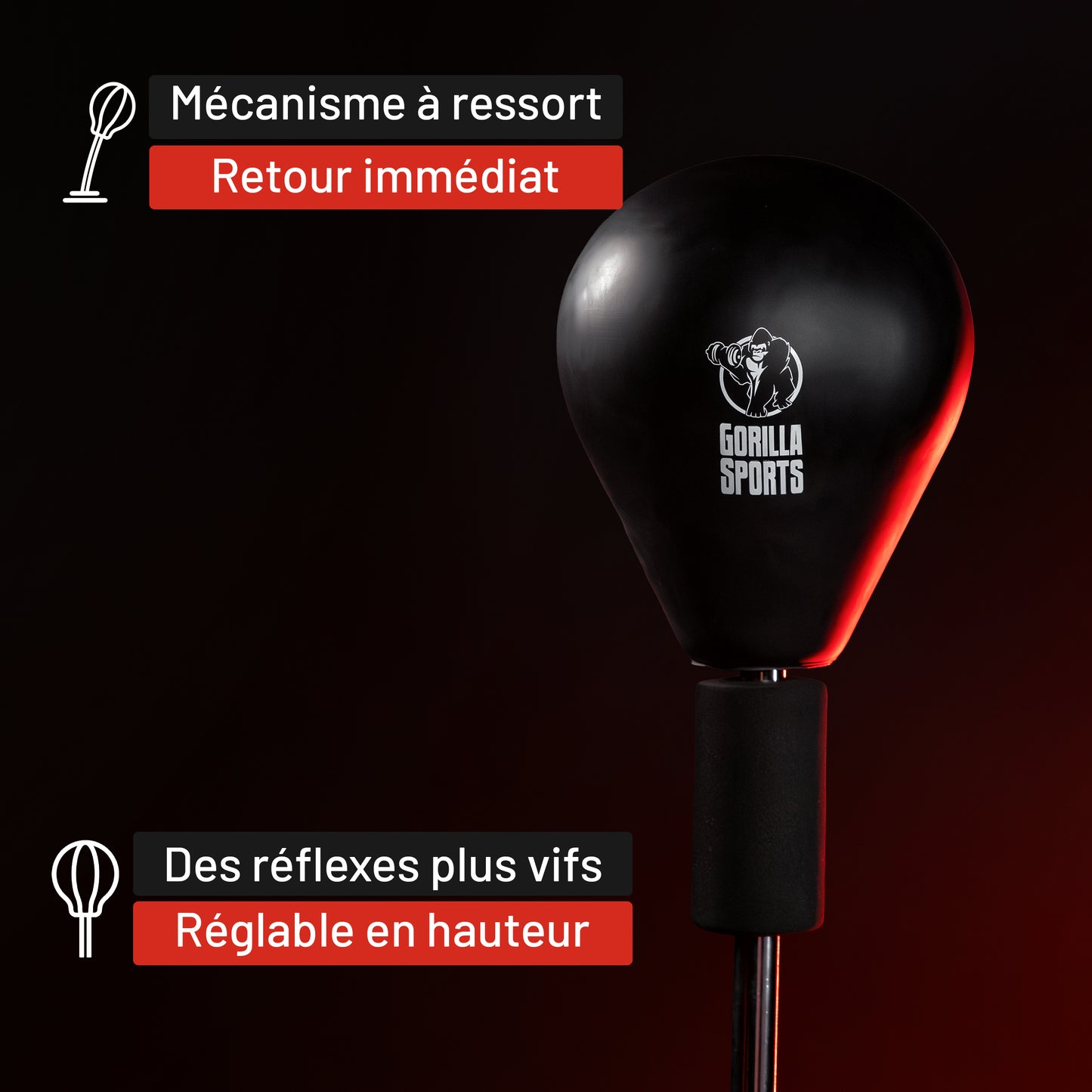 Punching Ball sur Pied (Hauteur 120 - 156 cm)