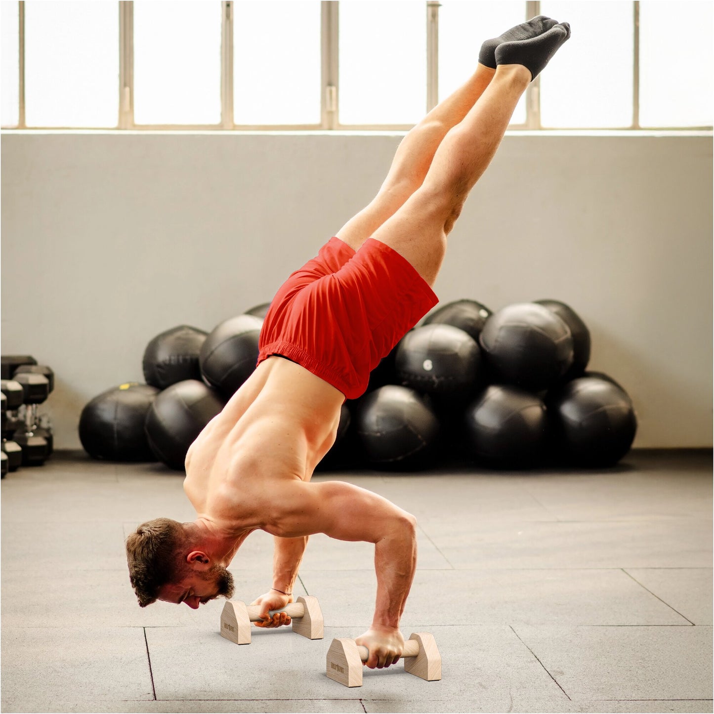 Parallettes calisthenics avec sac de transport