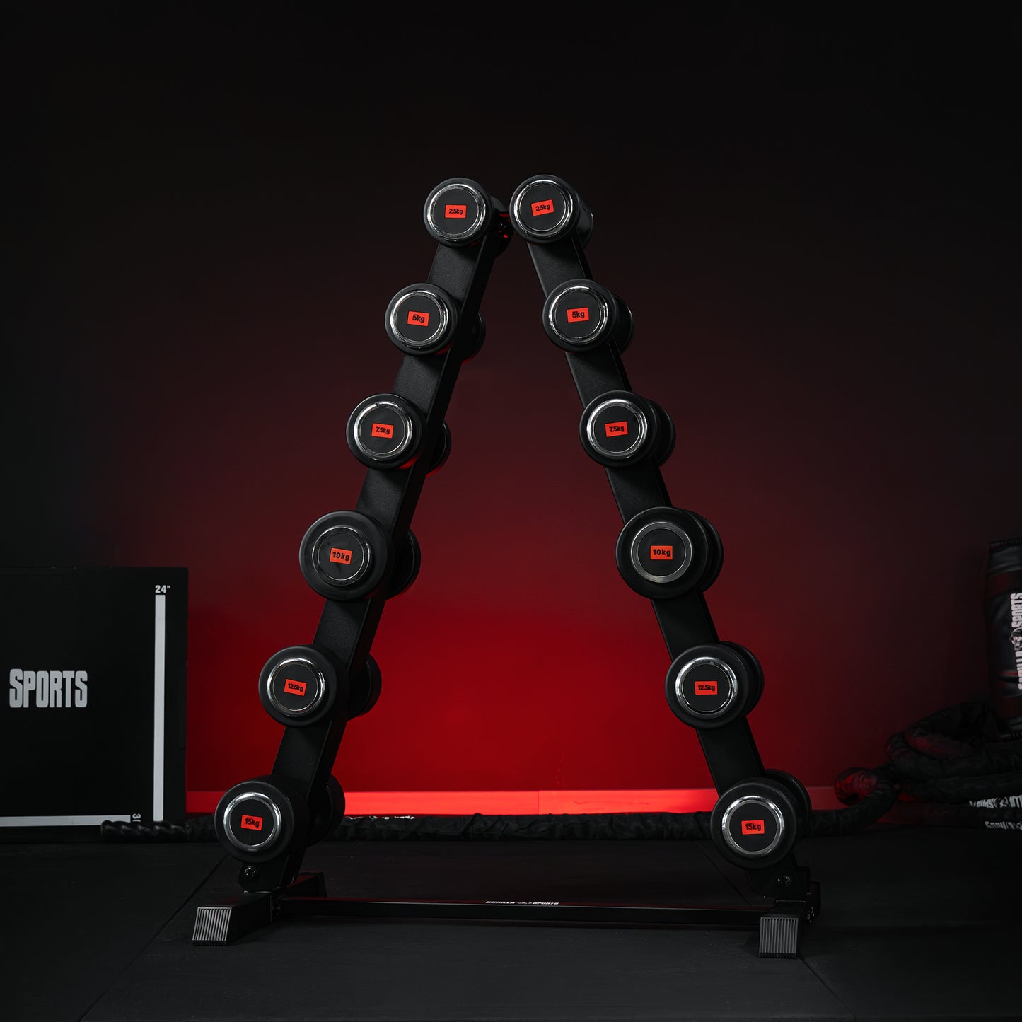 Rack de rangement pour haltères Noir