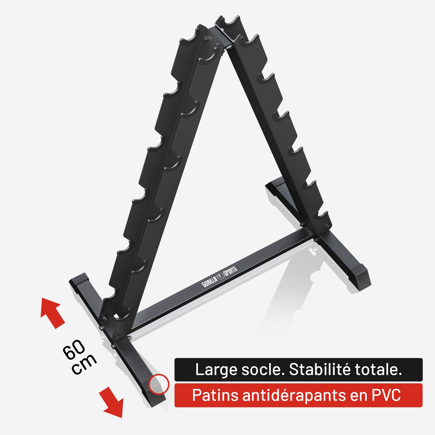 Rack de rangement pour haltères Noir