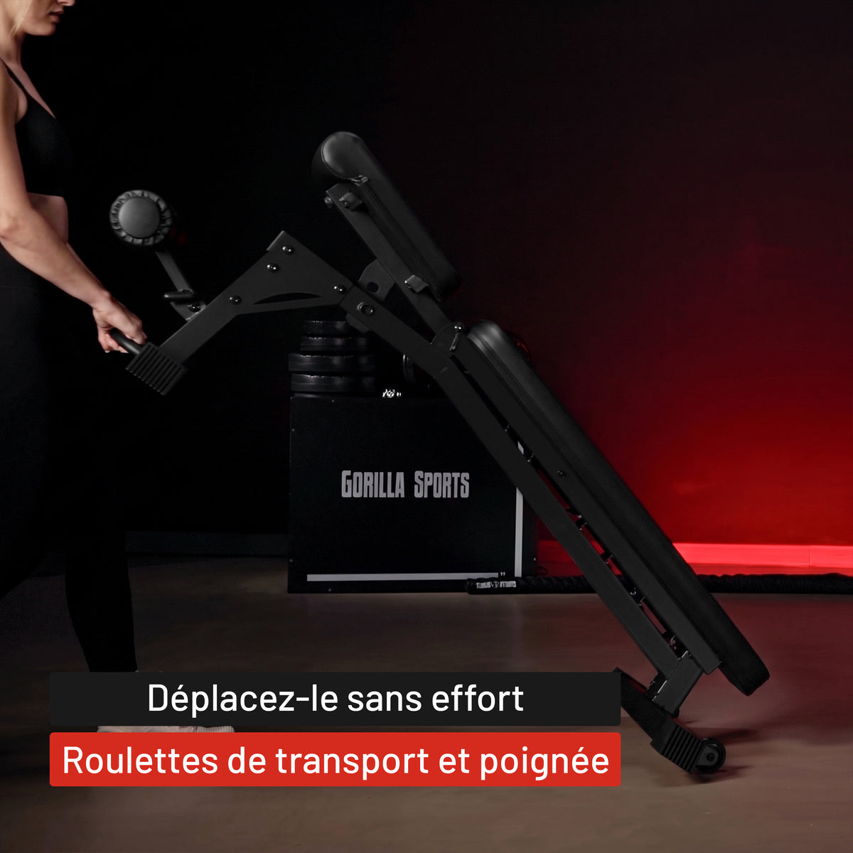 Banc de musculation réglable Noir
