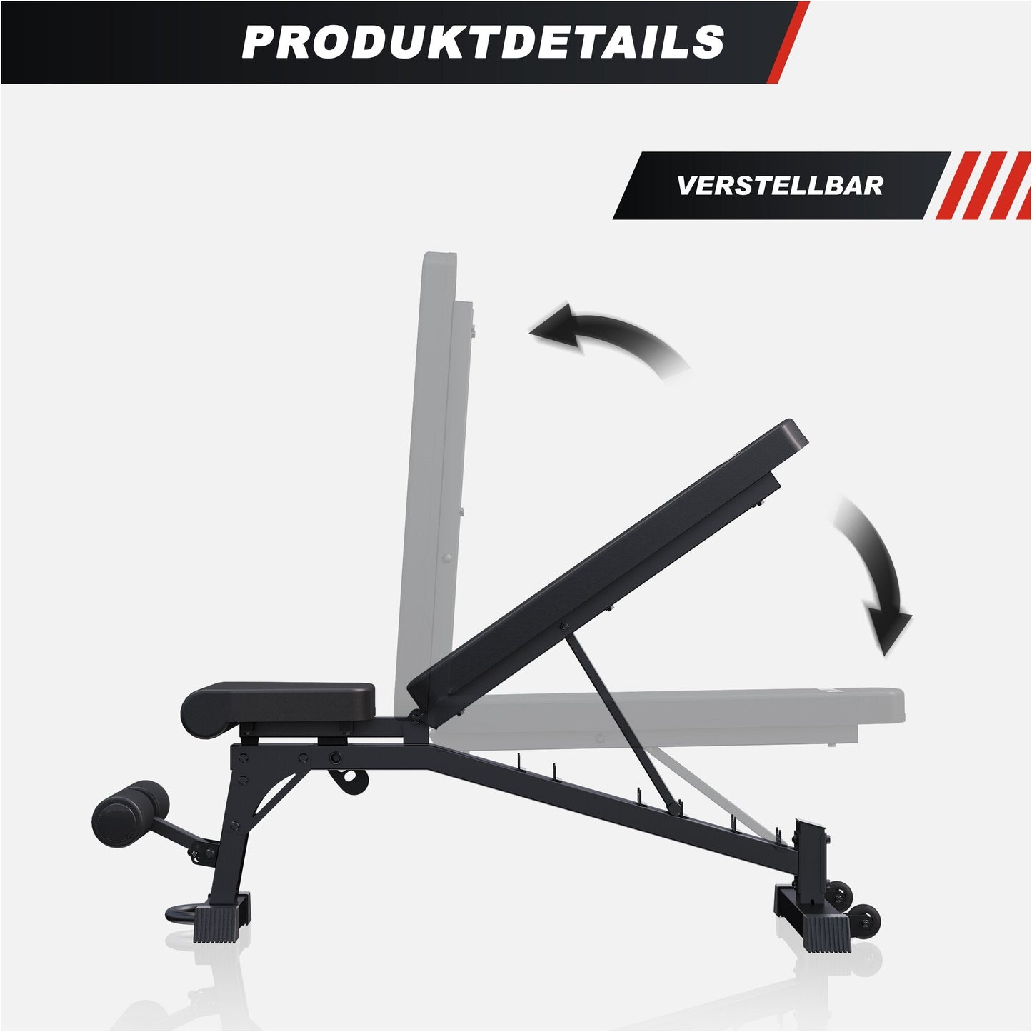 Banc de musculation réglable Noir