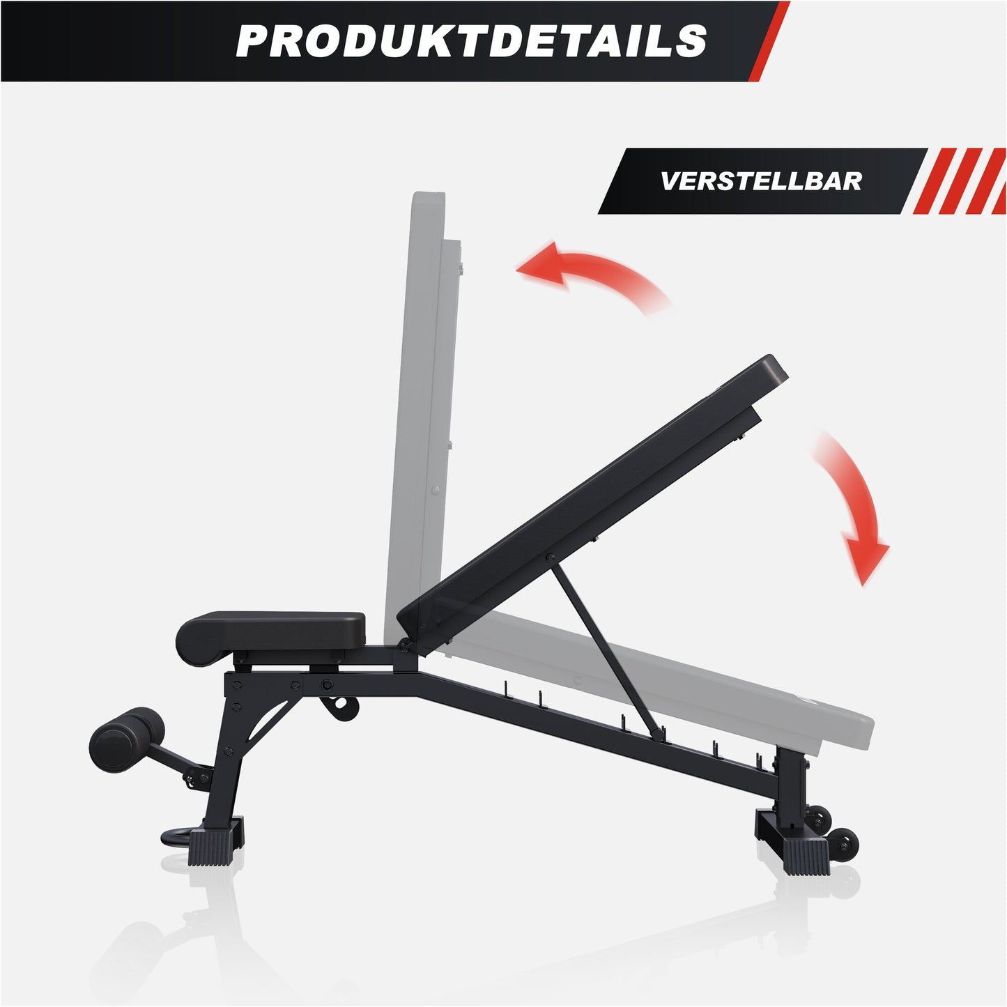 Banc de musculation réglable Noir
