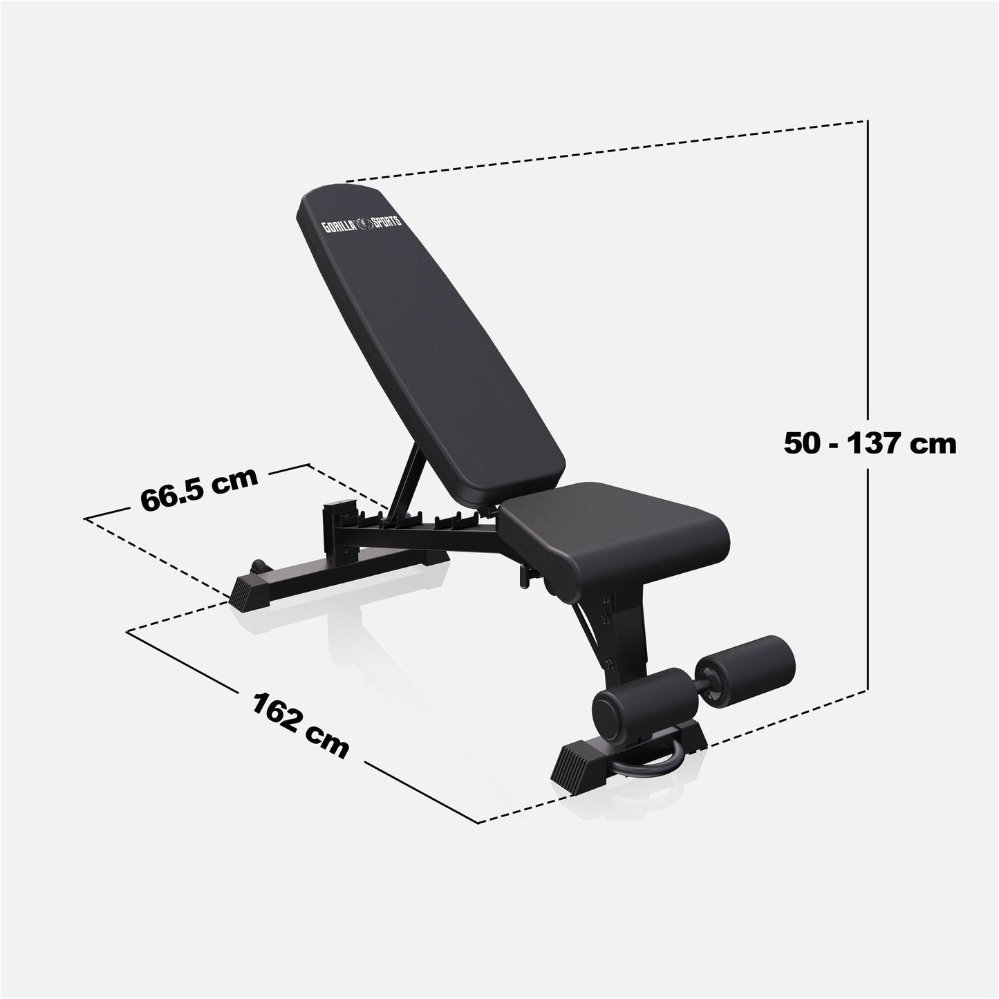Banc de musculation réglable Noir