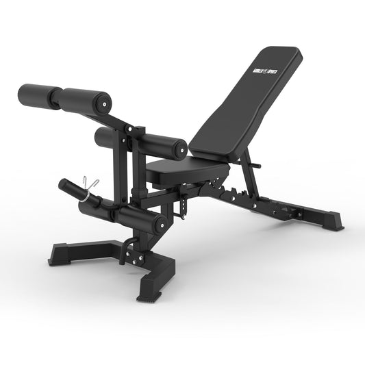Banc de Musculation avec Accessoires Jambes, Biceps et Triceps 