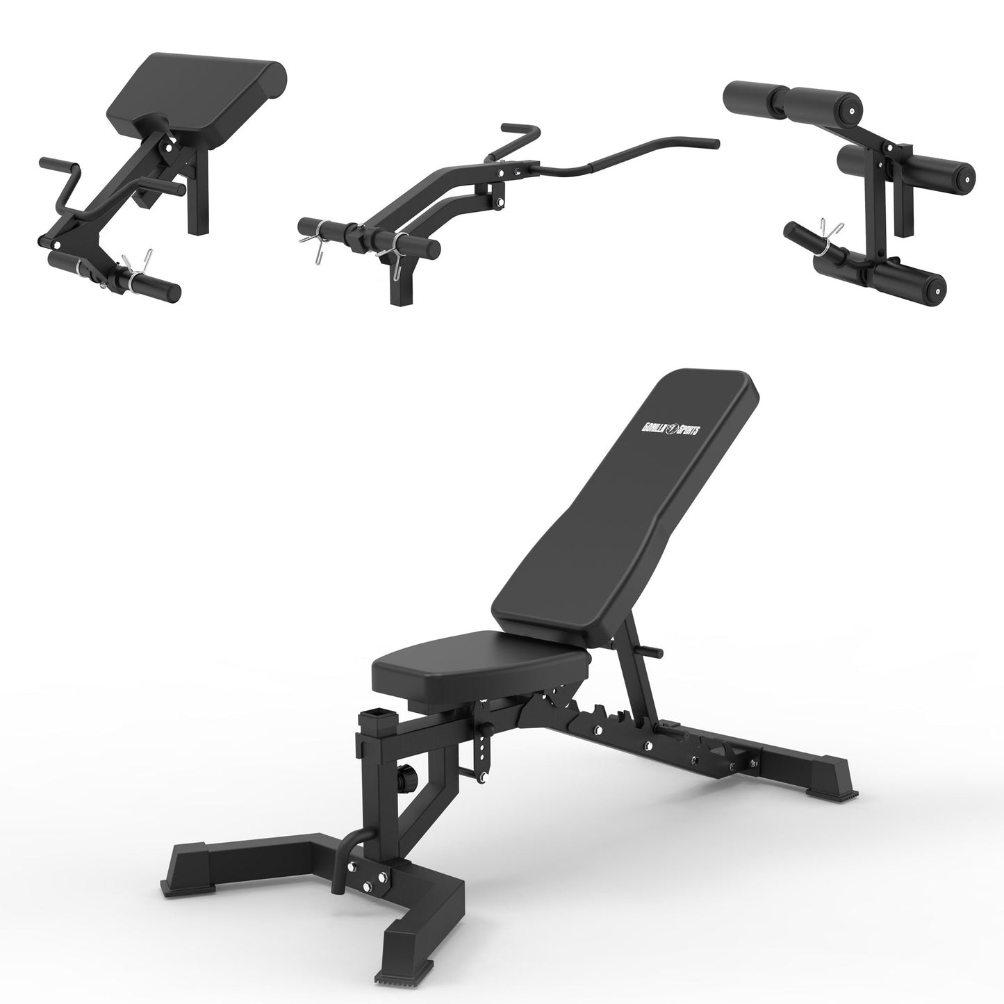 Banc de Musculation avec Accessoires Jambes, Biceps et Triceps 