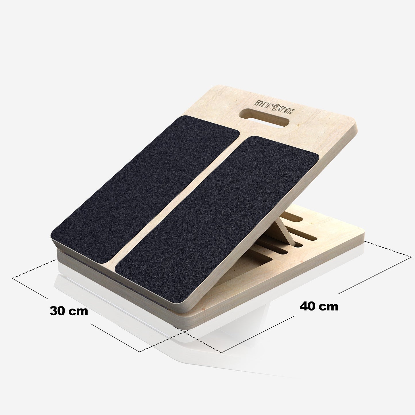 Planche d’équilibre réglable en bois