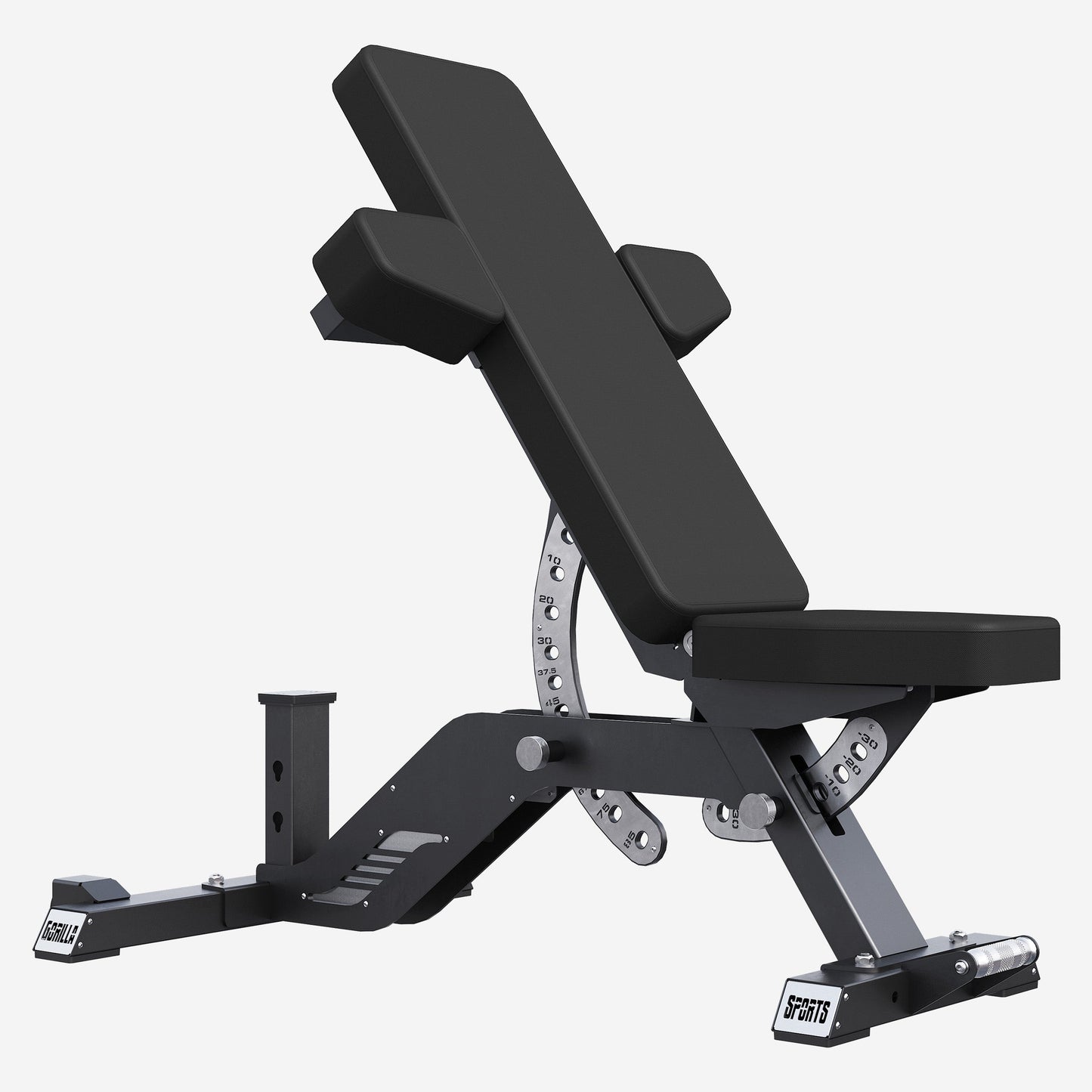 Banc de musculation réglable 2 coussins noir