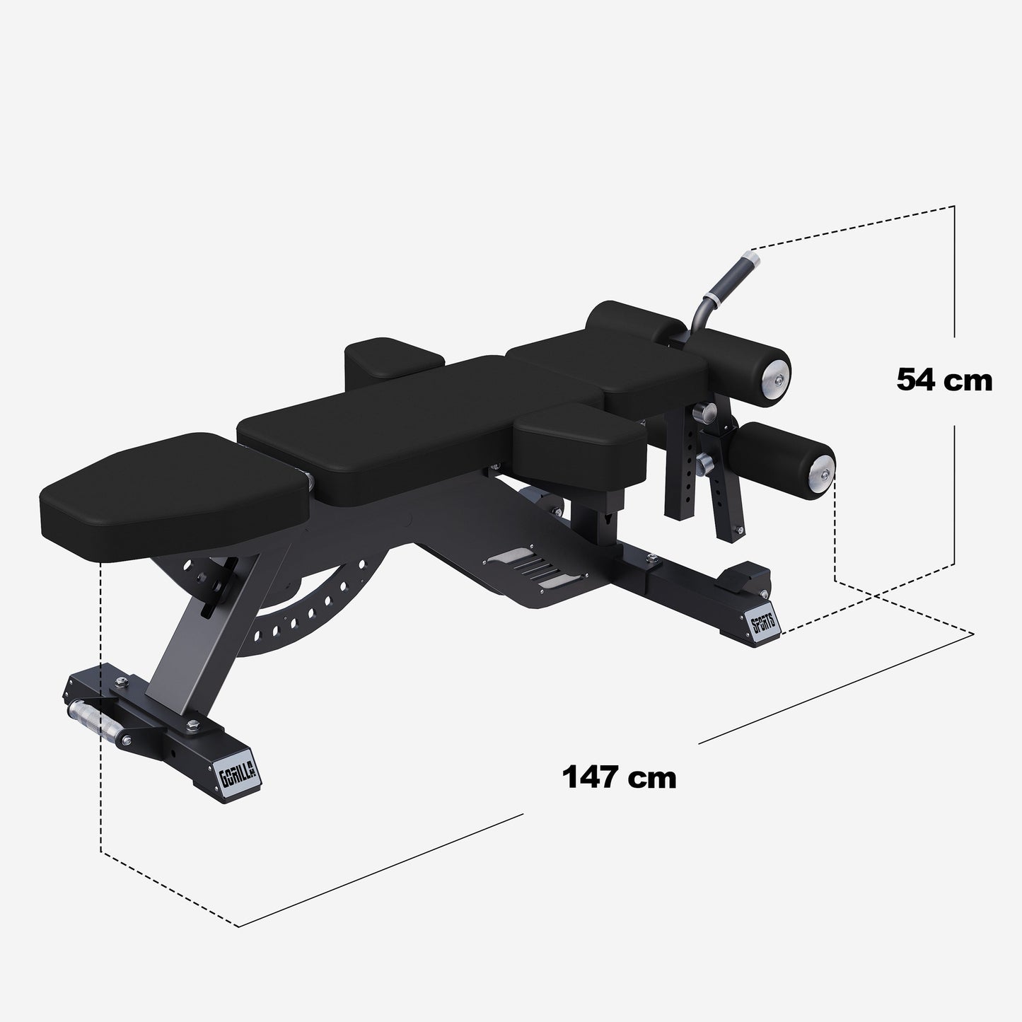 Banc de musculation réglable 3 coussins noir