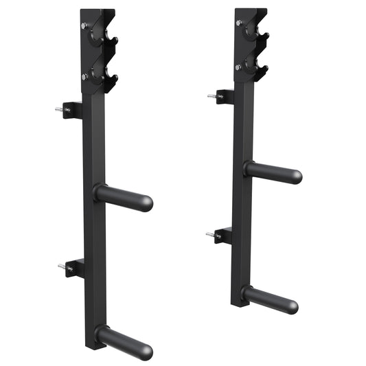 Support poids musculation mural, noir