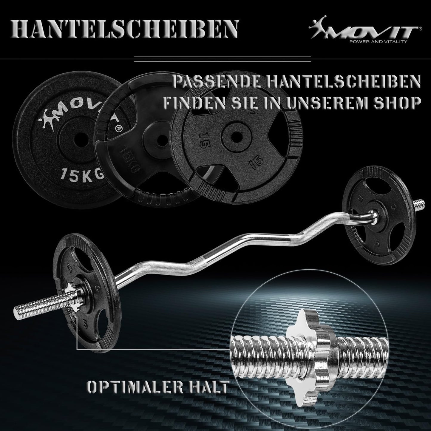 Barre EZ curl 30 mm chromée