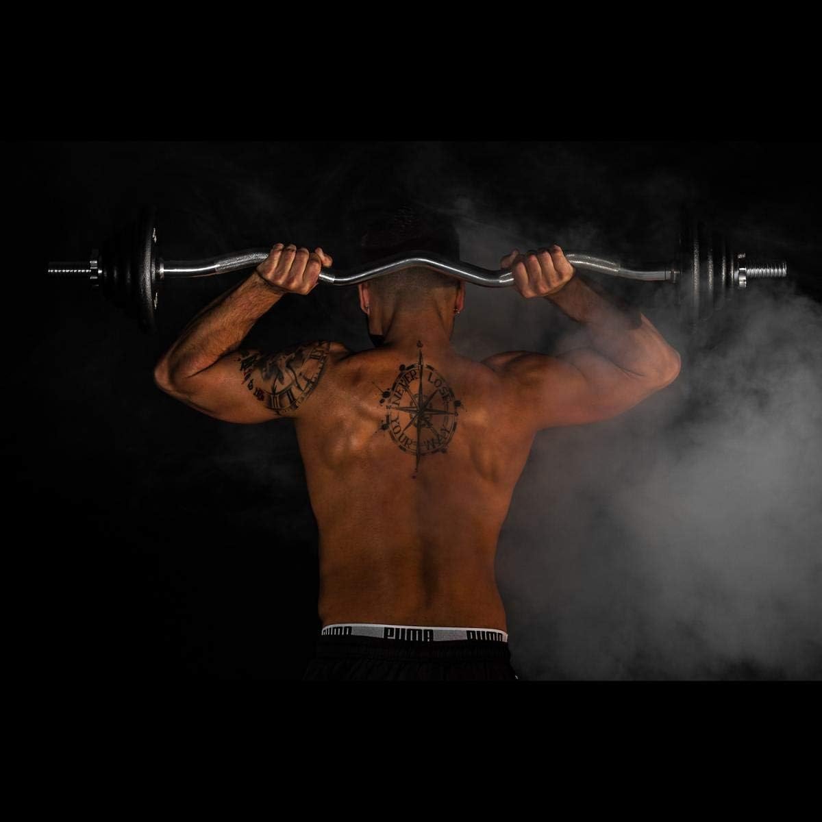 Barre EZ curl 30 mm chromée