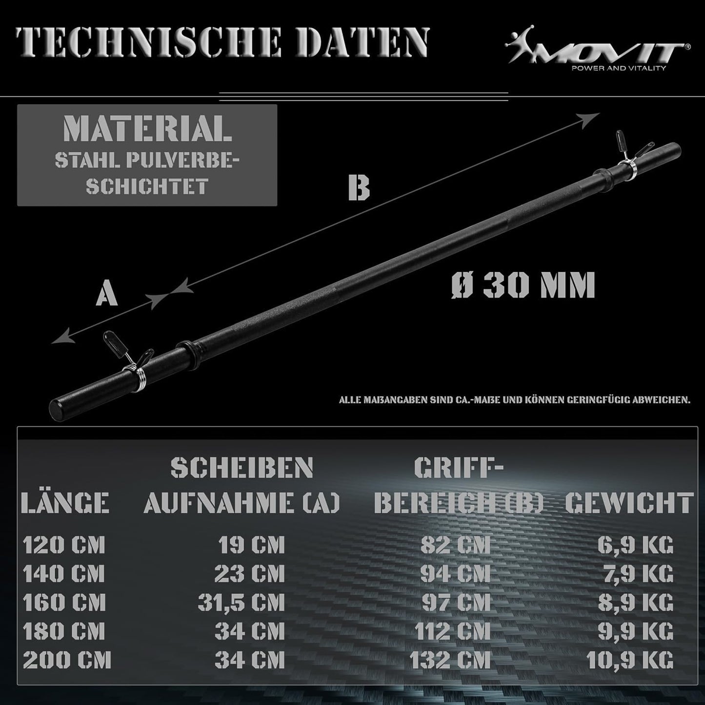 Barre d’haltère noir / chromée