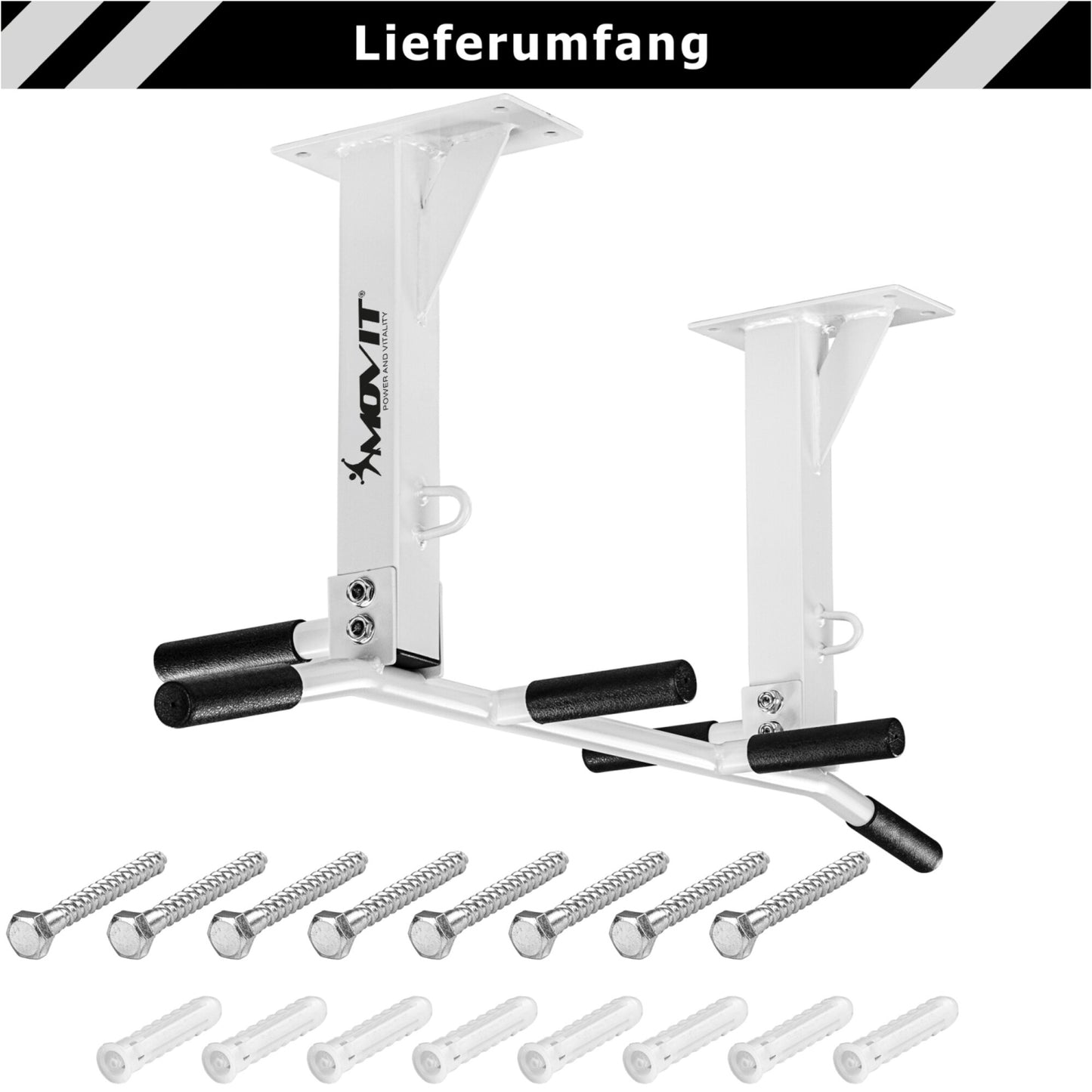 Barre de traction plafond Noir/Blanc