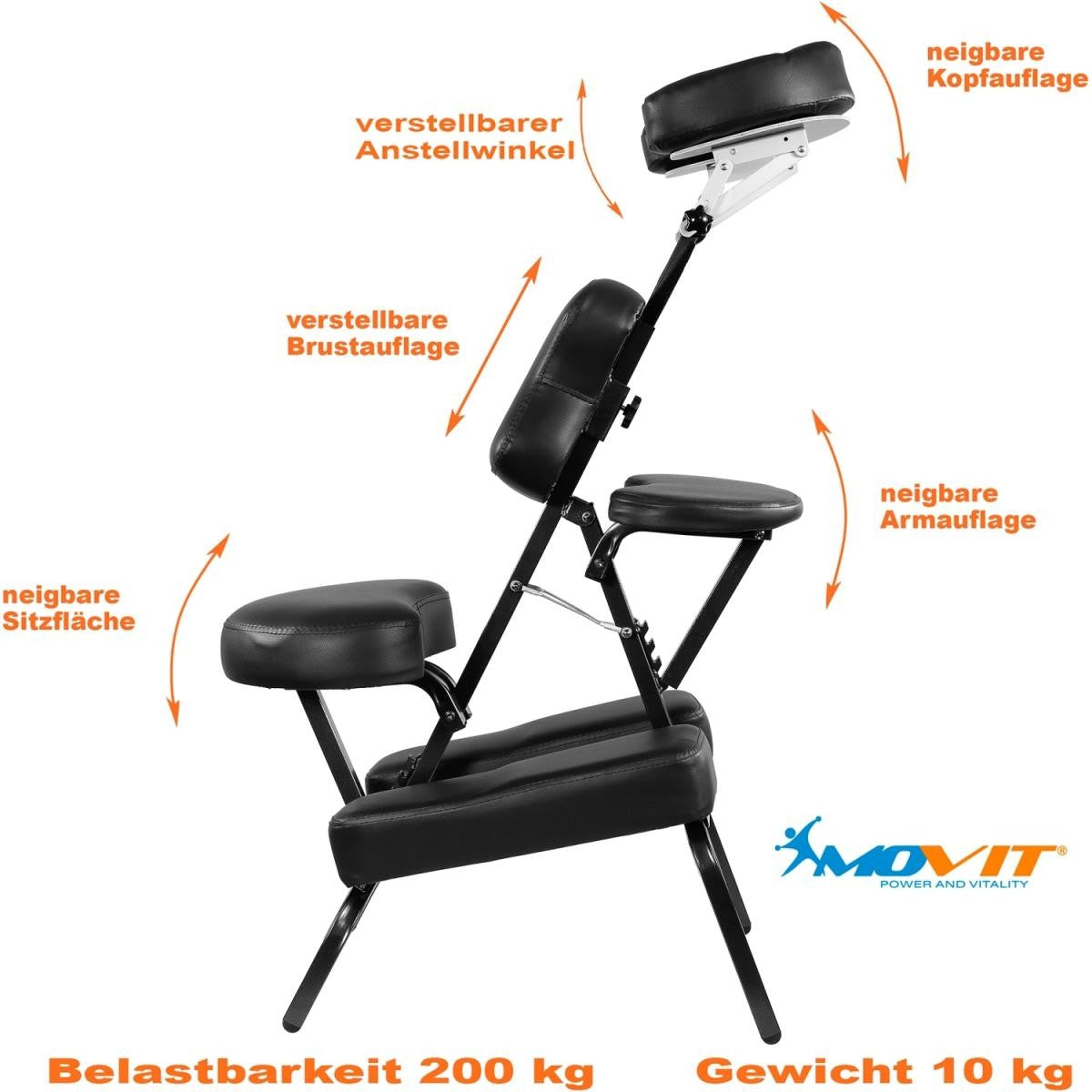 Chaise de massage réglable disponible en différentes couleurs