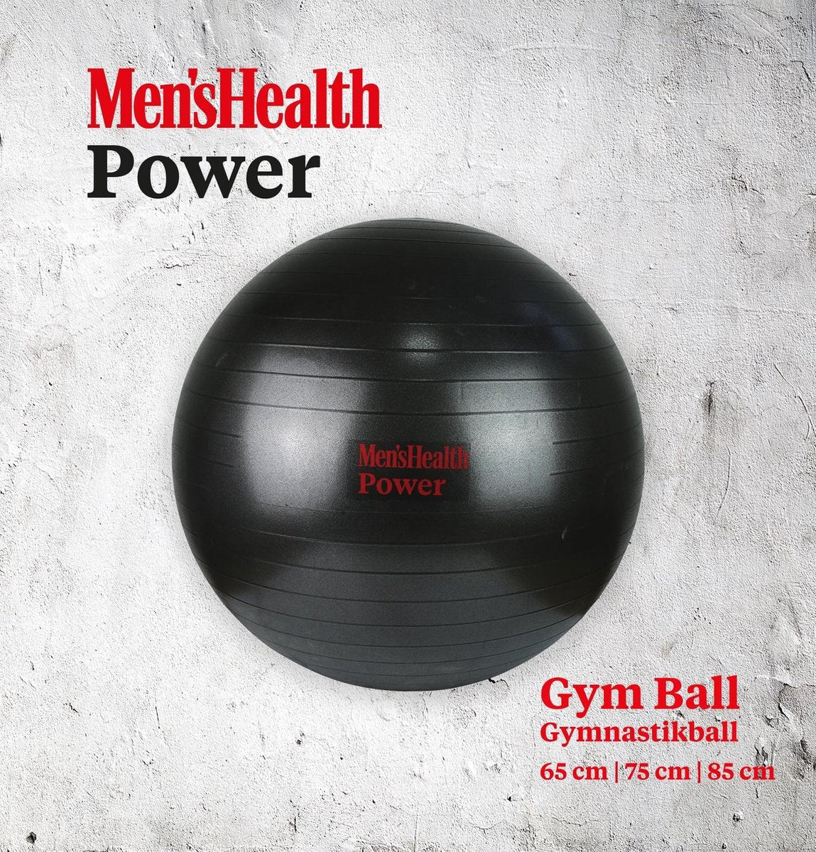 Ballon de gymnastique 65 - 85 cm Noir