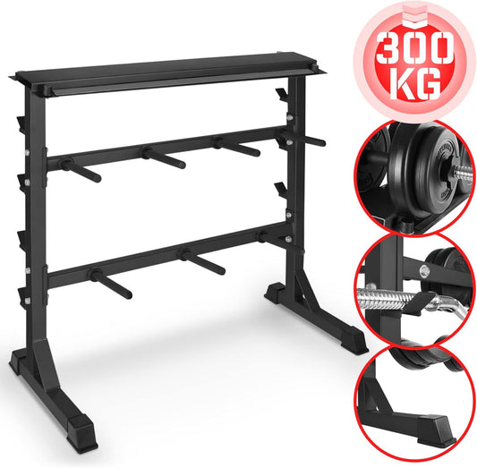 Rangement pour disques de musculation Noir