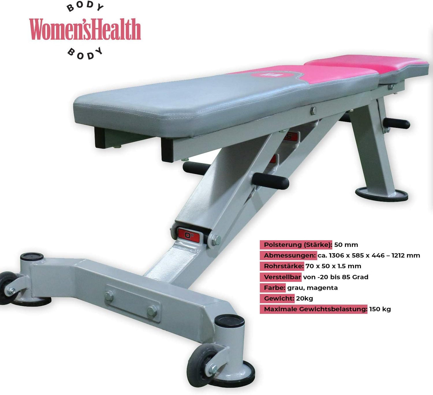 Bancs inclinés – Rose/Gris