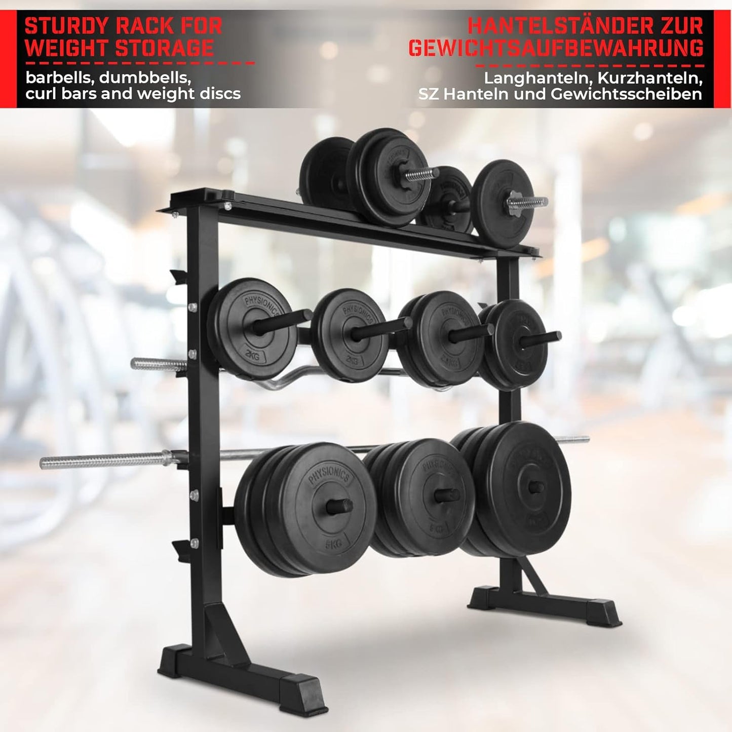 Rangement pour disques de musculation Noir