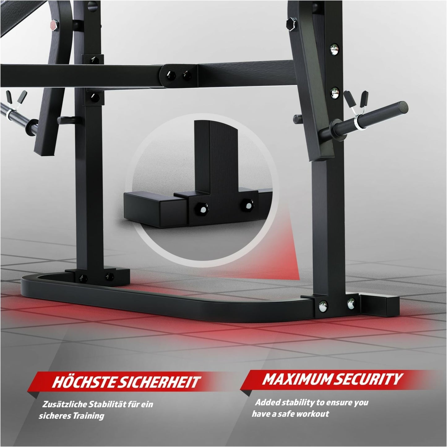 Banc de musculation multifonction Noir
