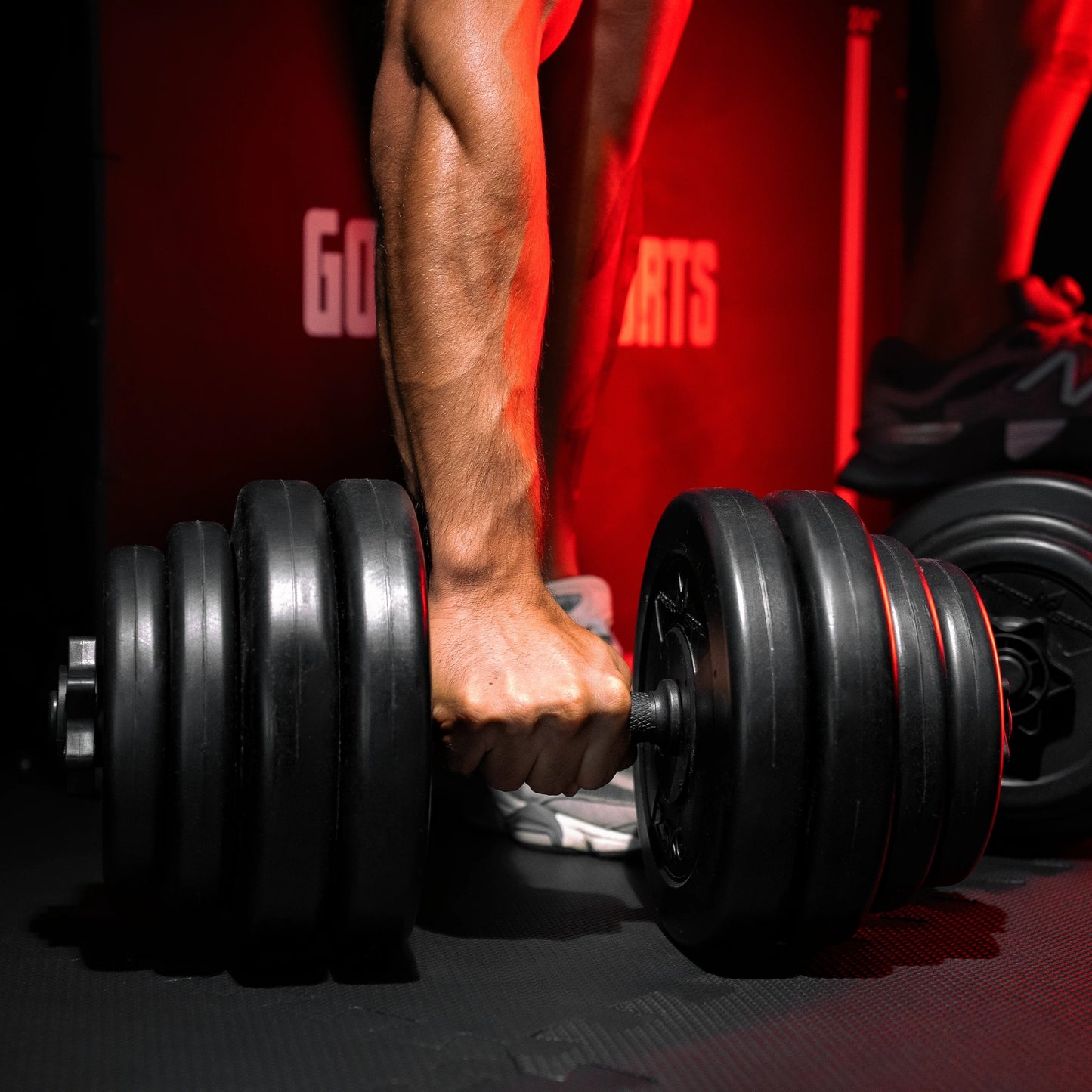 Set d'haltères courts en plastique E-Series 30 kg