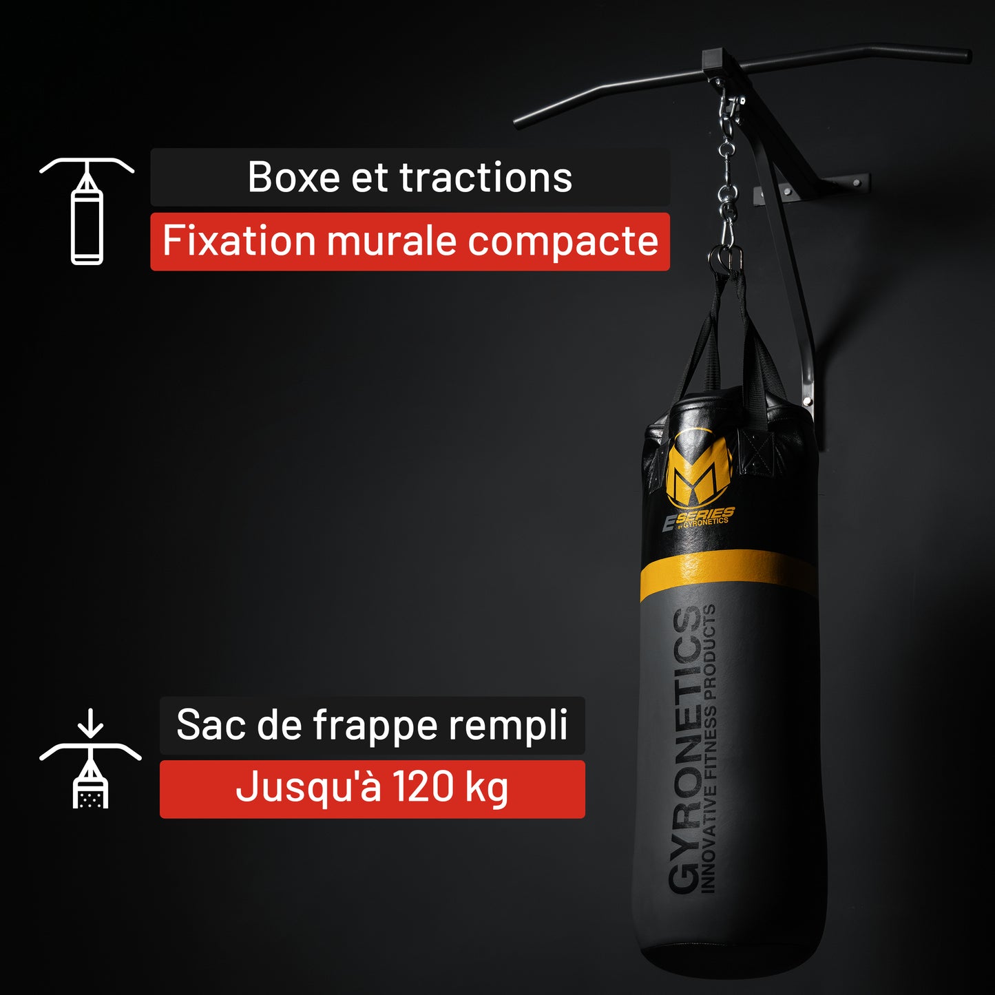 Sac de frappe avec barre de traction E-Series