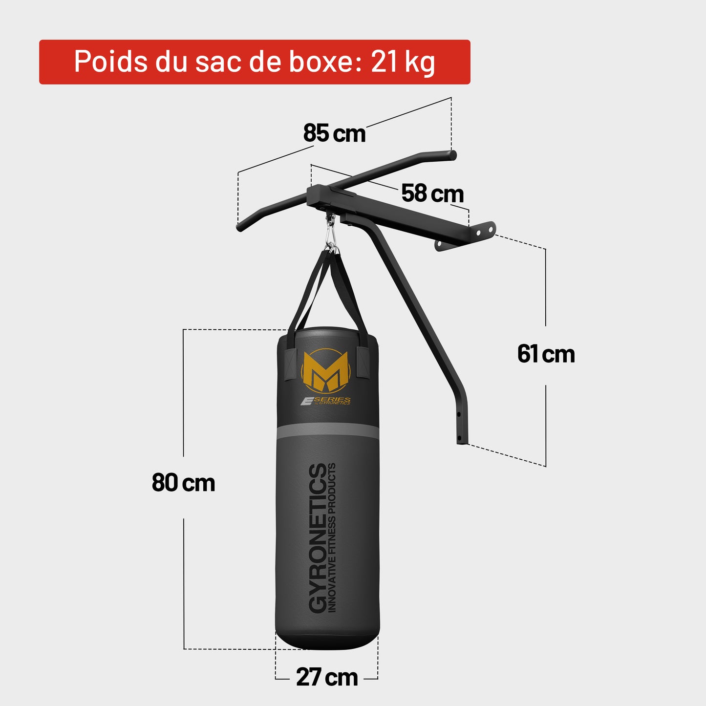 Sac de frappe avec barre de traction E-Series