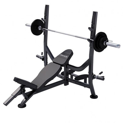 Banc Musculation PRO avec Support et Barre d’Haltères Olympia - Gorilla Sports France