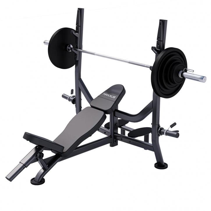 Banc Musculation PRO avec Support et Barre d’Haltères Olympia - Gorilla Sports France