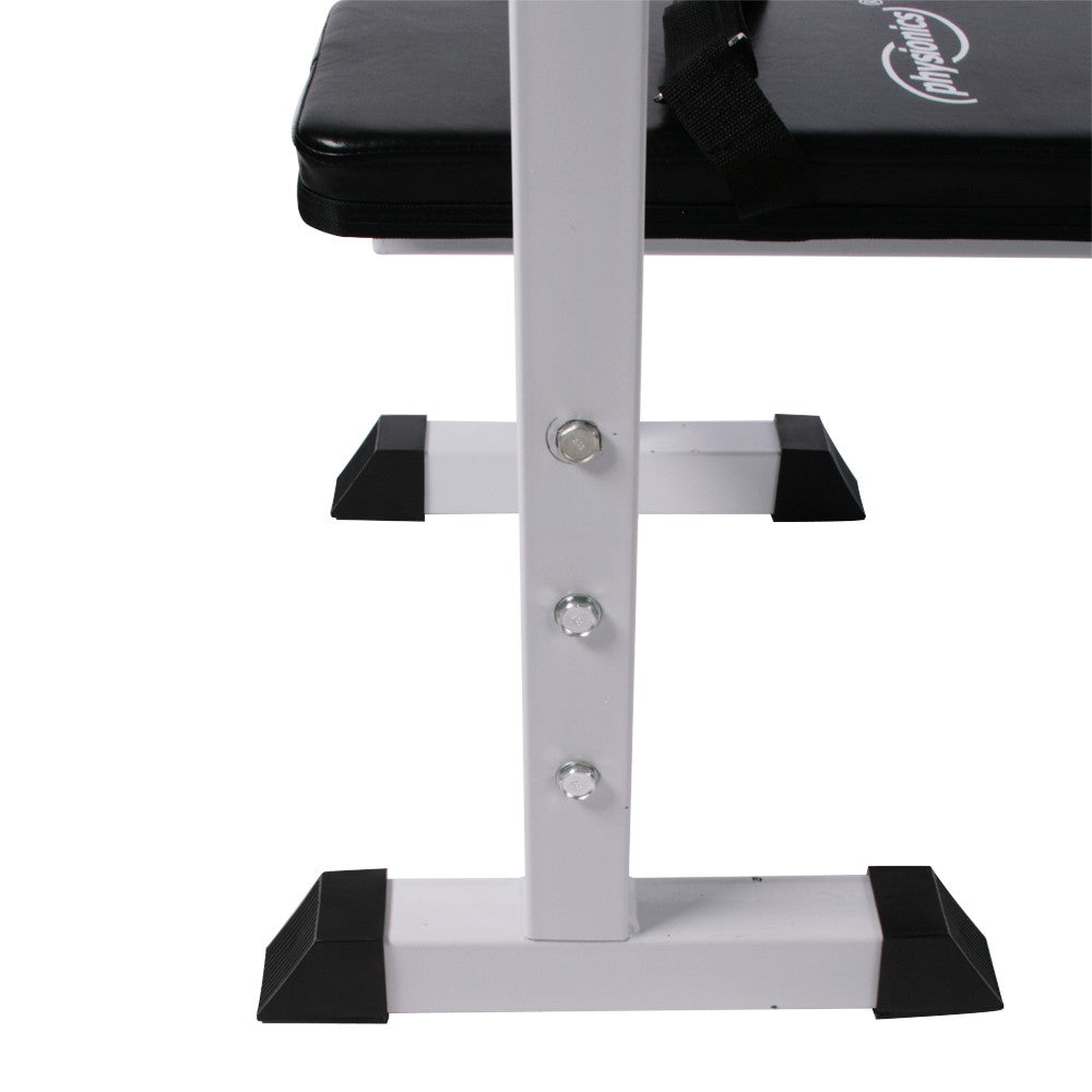 Banc de musculation avec support de barre Blanc